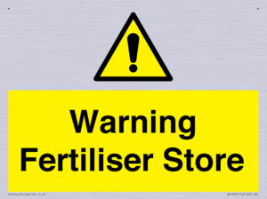 Warning Fertiliser Store